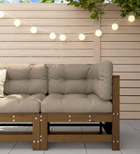 Ecksofa mit Kissen Honigbraun Massivholz Kiefer