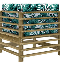 Ecksofa mit Kissen Kiefernholz Imprägniert