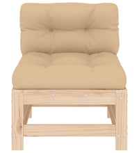 Mittelsofa mit Kissen Massivholz Kiefer