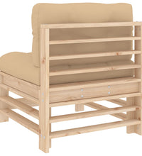 Mittelsofa mit Kissen Massivholz Kiefer