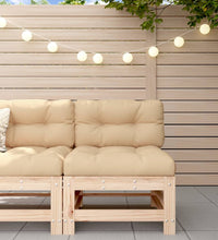 Mittelsofa mit Kissen Massivholz Kiefer