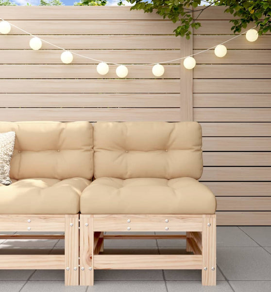 Mittelsofa mit Kissen Massivholz Kiefer