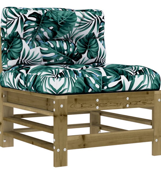 Mittelsofa mit Kissen Kiefernholz Imprägniert