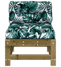 Mittelsofa mit Kissen Kiefernholz Imprägniert