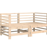 Ecksofas mit Kissen 2 Stk. Massivholz Kiefer