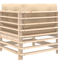 Ecksofas mit Kissen 2 Stk. Massivholz Kiefer
