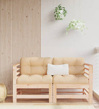Ecksofas mit Kissen 2 Stk. Massivholz Kiefer