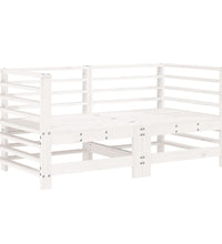 Ecksofas mit Kissen 2 Stk. Weiß Massivholz Kiefer