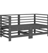 Ecksofas mit Kissen 2 Stk. Grau Massivholz Kiefer