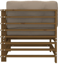 Ecksofas mit Kissen 2 Stk. Honigbraun Massivholz Kiefer