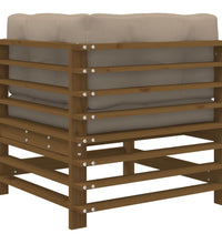 Ecksofas mit Kissen 2 Stk. Honigbraun Massivholz Kiefer