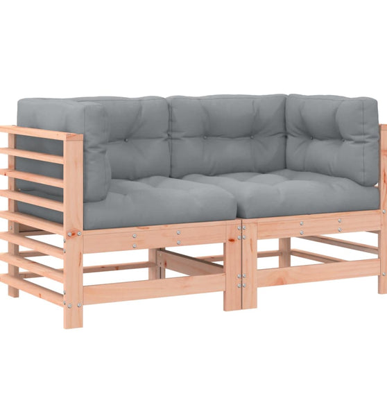 Ecksofas mit Kissen 2 Stk. Massivholz Douglasie