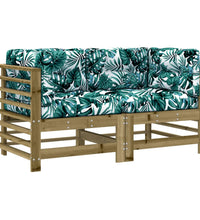 Ecksofas mit Kissen 2 Stk. Kiefernholz Imprägniert