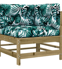 Ecksofas mit Kissen 2 Stk. Kiefernholz Imprägniert