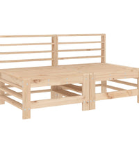 Mittelsofas mit Kissen 2 Stk. Massivholz Kiefer