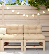Mittelsofas mit Kissen 2 Stk. Massivholz Kiefer