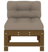 Mittelsofas mit Kissen 2 Stk. Honigbraun Massivholz Kiefer