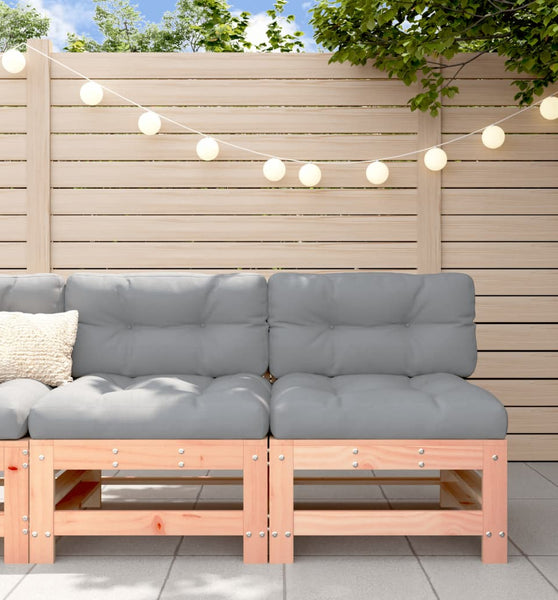 Mittelsofas mit Kissen 2 Stk. Massivholz Douglasie