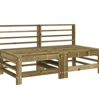 Mittelsofas mit Kissen 2 Stk. Kiefernholz Imprägniert