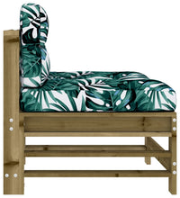 Mittelsofas mit Kissen 2 Stk. Kiefernholz Imprägniert