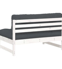Mittelsofa Weiß 120x80 cm Massivholz Kiefer