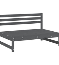 Mittelsofa Grau 120x80 cm Massivholz Kiefer
