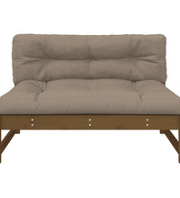 Mittelsofa Honigbraun 120x80 cm Massivholz Kiefer