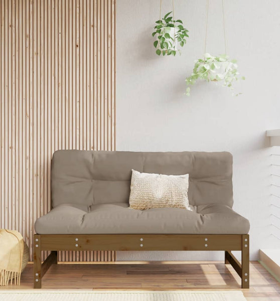 Mittelsofa Honigbraun 120x80 cm Massivholz Kiefer