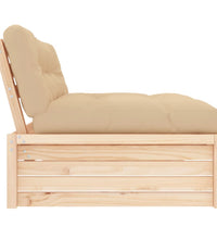 Mittelsofa 120x80 cm Massivholz Kiefer