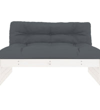 Mittelsofa Weiß 120x80 cm Massivholz Kiefer