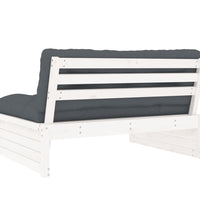 Mittelsofa Weiß 120x80 cm Massivholz Kiefer