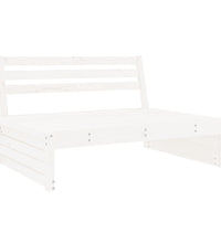 Mittelsofa Weiß 120x80 cm Massivholz Kiefer