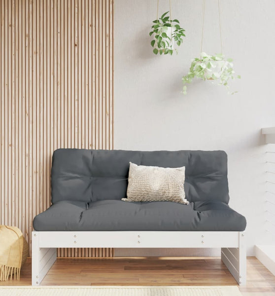 Mittelsofa Weiß 120x80 cm Massivholz Kiefer