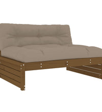 Mittelsofa Honigbraun 120x80 cm Massivholz Kiefer