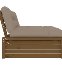 Mittelsofa Honigbraun 120x80 cm Massivholz Kiefer