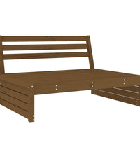 Mittelsofa Honigbraun 120x80 cm Massivholz Kiefer