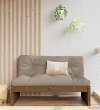 Mittelsofa Honigbraun 120x80 cm Massivholz Kiefer