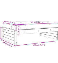 Gartenhocker 120x80 cm Massivholz Douglasie