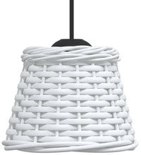 Lampenschirm Weiß Ø15x12 cm Korbweide