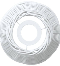 Lampenschirm Weiß Ø15x12 cm Korbweide