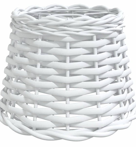 Lampenschirm Weiß Ø20x15 cm Korbweide