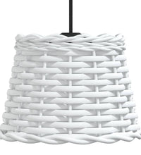 Lampenschirm Weiß Ø20x15 cm Korbweide