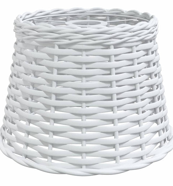 Lampenschirm Weiß Ø25x17 cm Korbweide