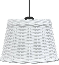 Lampenschirm Weiß Ø30x20 cm Korbweide