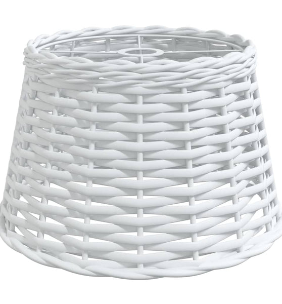 Lampenschirm Weiß Ø38x23 cm Korbweide