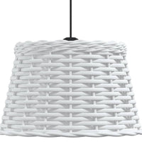 Lampenschirm Weiß Ø38x23 cm Korbweide