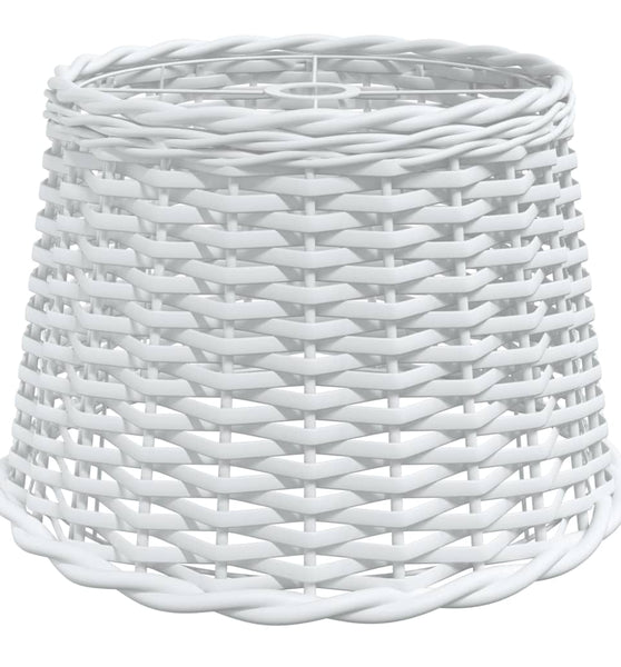 Lampenschirm Weiß Ø40x26 cm Korbweide