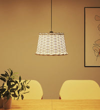 Lampenschirm Weiß Ø40x26 cm Korbweide