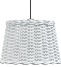 Lampenschirm Weiß Ø40x26 cm Korbweide