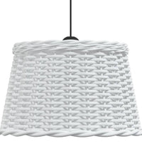 Lampenschirm Weiß Ø45x28 cm Korbweide